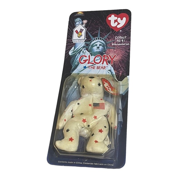 Ty Teenie Beanie Glory the Bear-McDonalds RARE, w/ Errors 1993-97 OakBrook - Picture 2 of 7